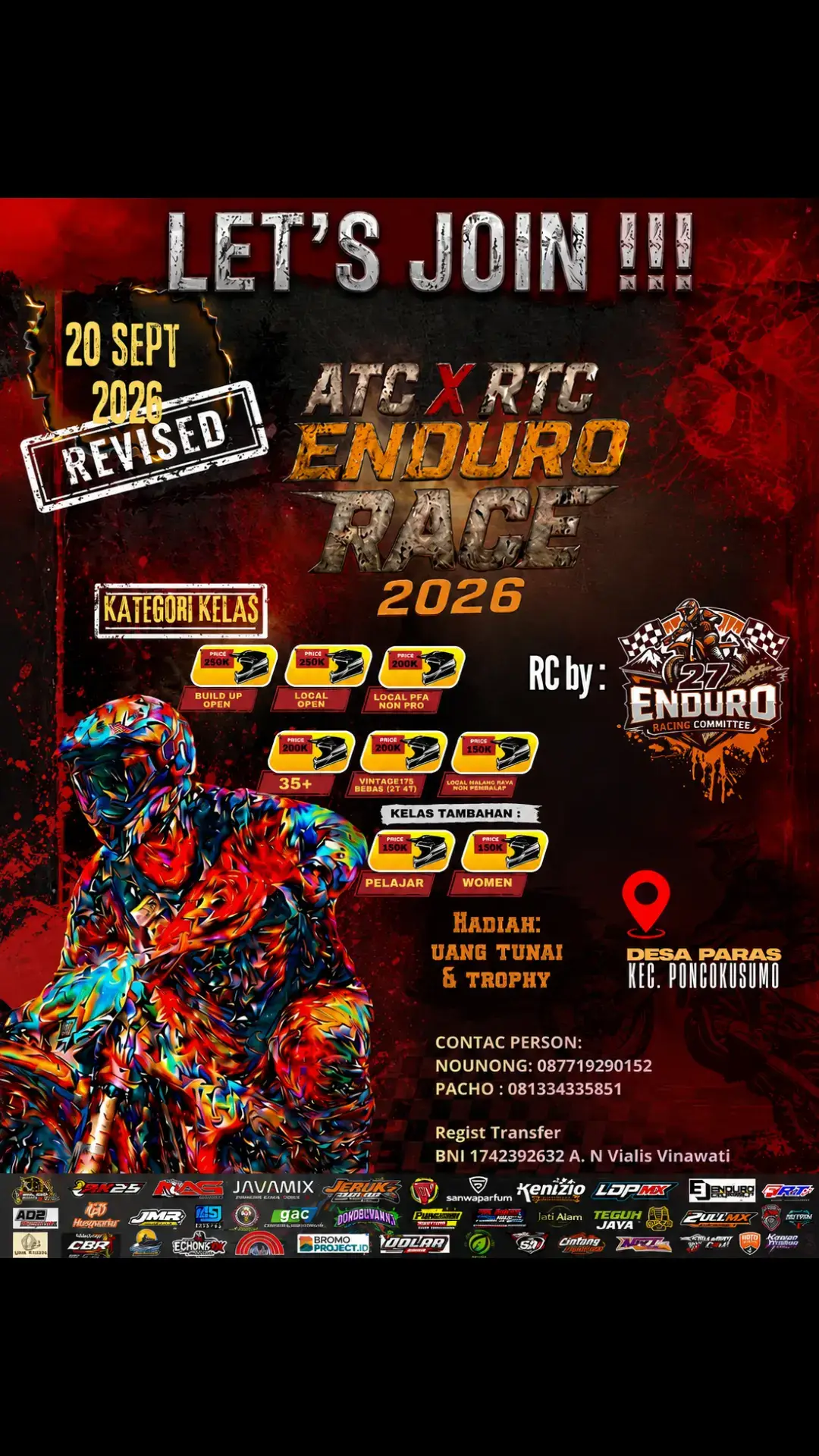 Poster event trabas di Poncokusumo, Malang, Jawa Timur
