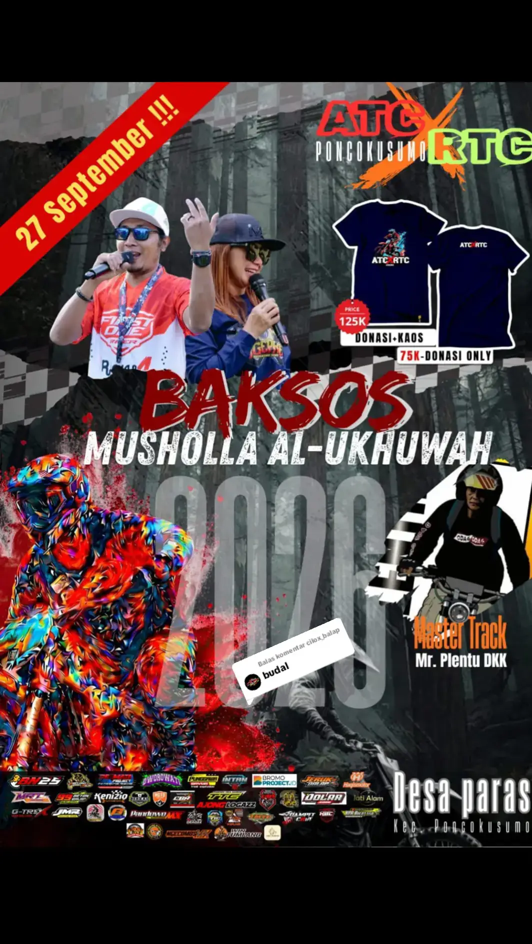 Poster event trabas di Poncokusumo, Malang, Jawa Timur