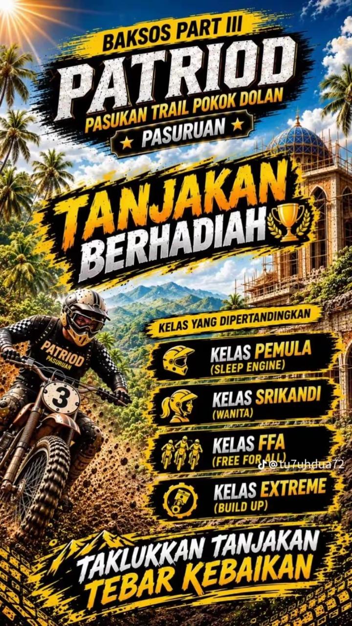Poster event trabas di Puspo, Pasuruan, Jawa Timur