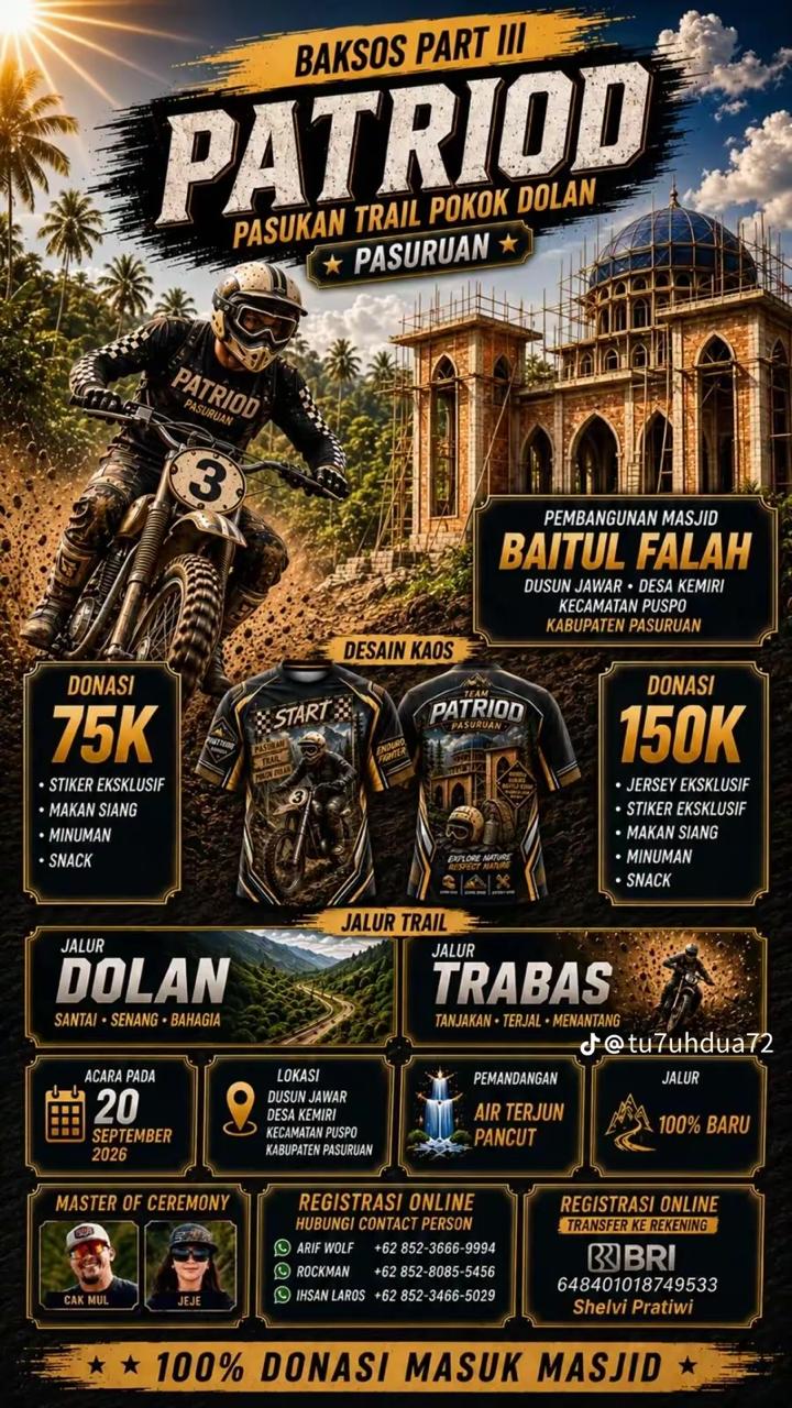 Poster event trabas di Puspo, Pasuruan, Jawa Timur