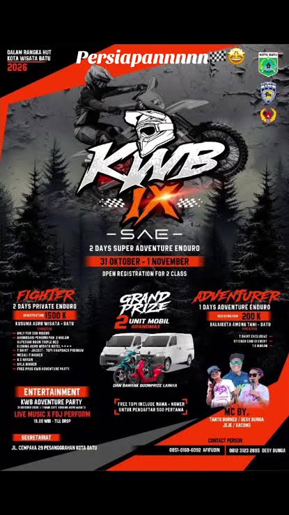 Poster event trabas di Batu, Malang, Jawa Timur